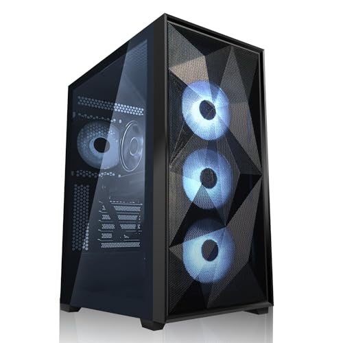 SYSTEMTREFF Gaming PC AMD Ryzen 7 7700X 8x5.4GHz | AMD Radeon RX 7800 XT 16GB DX12 | 1TB M.2 NVMe | 32GB DDR5 RAM | WLAN Desktop Computer Rechner für Gamer, Zocker & Streamer von SYSTEMTREFF