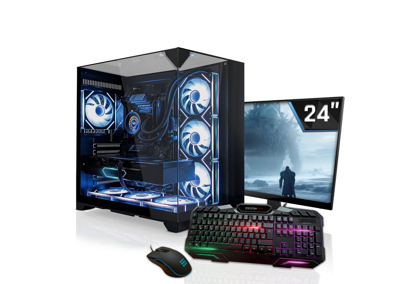 SYSTEMTREFF Gaming-PC-Komplettsystem (24", Intel Core i9 13900KF, Nvidia GeForce RTX 5060 Ti, 32 GB RAM, 1000 GB SSD) von SYSTEMTREFF