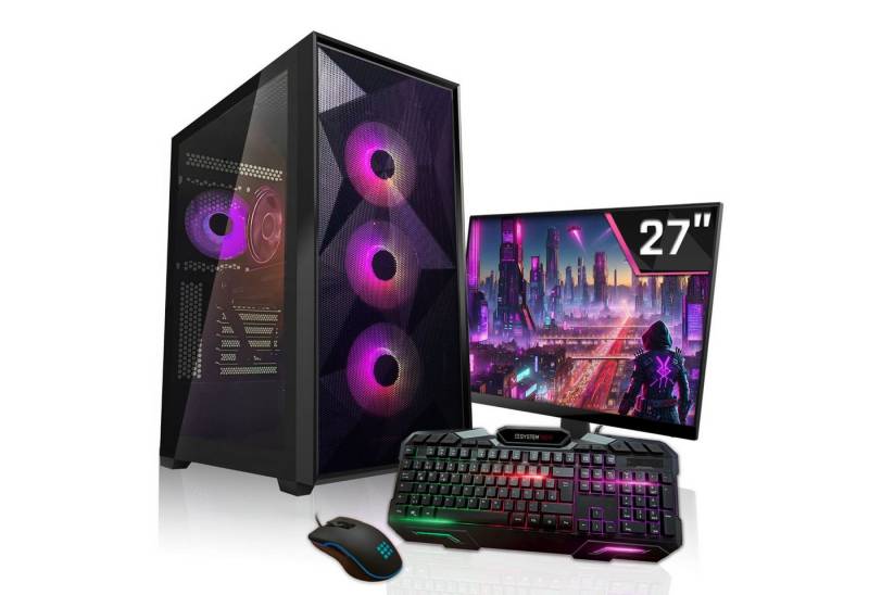 SYSTEMTREFF Gaming-PC-Komplettsystem (27, AMD Ryzen 7 7700X, Radeon RX 6750 XT, 32 GB RAM, 1000 GB SSD, Windows 11, WLAN)" von SYSTEMTREFF