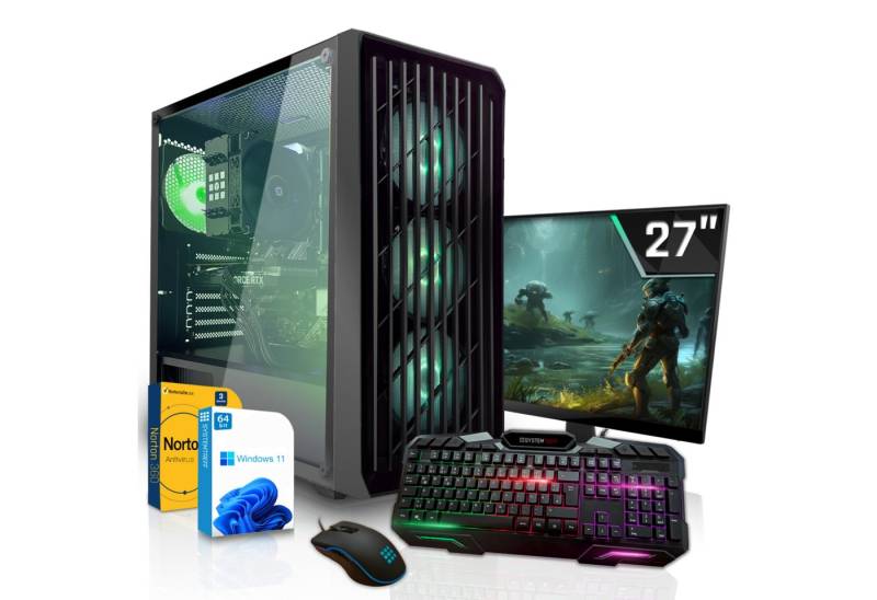 SYSTEMTREFF Gaming-PC-Komplettsystem (27, Intel Core i7 12700K, GeForce RTX 4070, 32 GB RAM, 1000 GB SSD, Windows 11, WLAN)" von SYSTEMTREFF