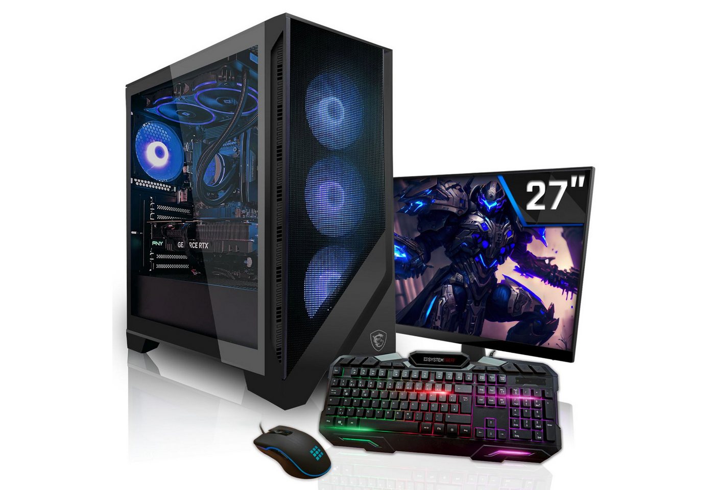 SYSTEMTREFF Gaming-PC-Komplettsystem (27, Intel Core i9 12900KF, GeForce RTX 4080 Super, 32 GB RAM, 2000 GB SSD, Windows 11, WLAN)" von SYSTEMTREFF