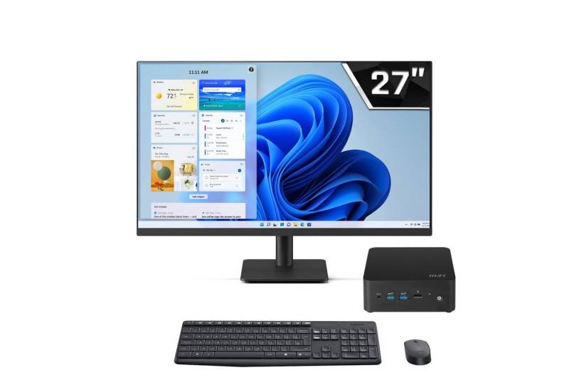 SYSTEMTREFF Mini Mini-PC (27 Zoll, Intel Core i5 120U, Iris Xe, 16 GB RAM, 256 GB SSD, Luftkühlung) von SYSTEMTREFF