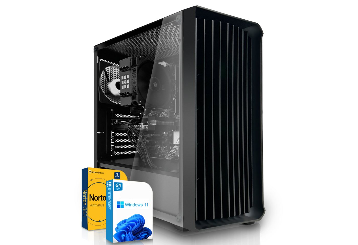 SYSTEMTREFF PC (Intel Core i7 12700F, GT 710, 16 GB RAM, 2000 GB HDD, 512 GB SSD, Luftkühlung, Windows 11, WLAN) von SYSTEMTREFF