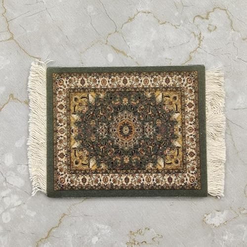 SYSUII 13 * 9CM Teppich Mauspad aus Textilgewebe Persian Teppich Mouse Pad Orientalischer Mini Teppich Mauspad mit Quaste Lustiges Büro Computer Zubehör für den Schreibtisch von SYSUII