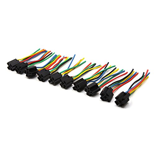 10pcs Black 5 Terminals Car Audio Relay Socket Wire Harness Cable Connector SYTCFWWF von SYTCFWWF