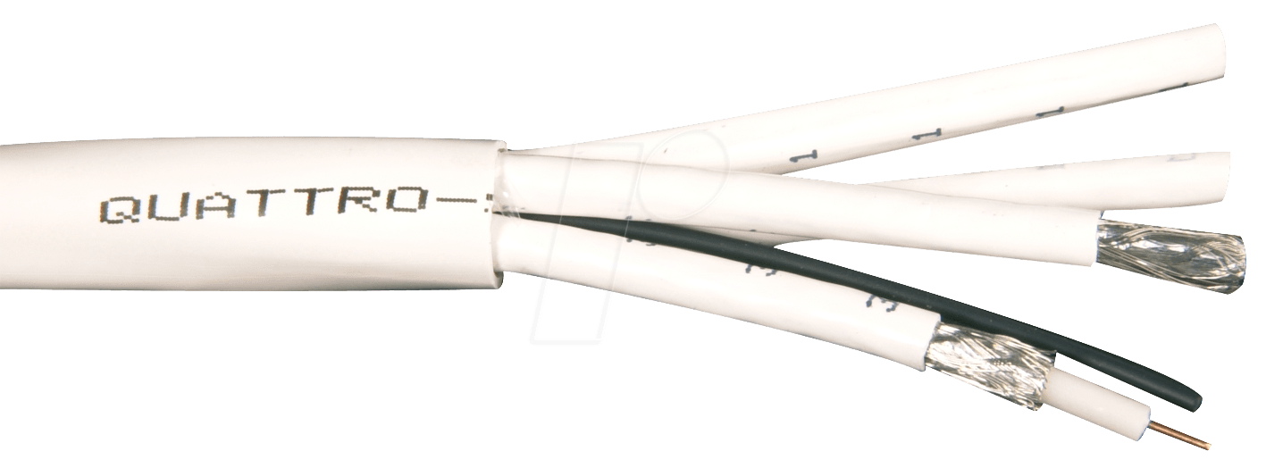 SAT QUATTRO-5 - SAT-Koaxialkabel, Quattro, Ø 13,75 mm, 90 dB, 5 m von SYTRONIC