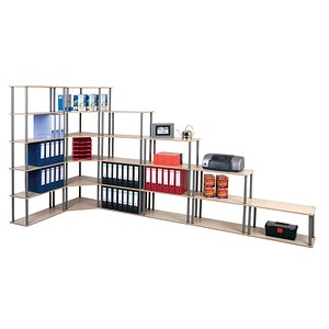 SZ Metall Bücherregal buche, ahorn 68,5 x 30,0 x 74,0 cm von SZ Metall