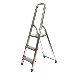 SZ Metall Stehleiter alu 3 Stufen, H: 126,0 cm von SZ Metall