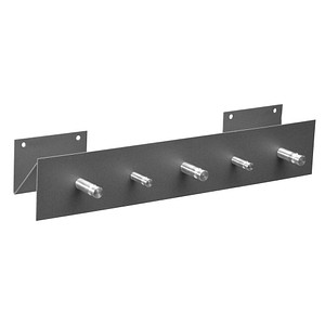 SZ Metall Wandgarderobe 52124 silber Metall 5 Haken 50,0 x 9,0 cm von SZ Metall