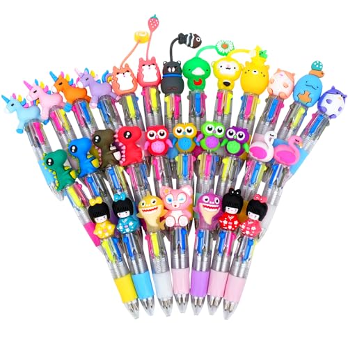 Stifte kinder mitgebsel,4 farben kugelschreiber, ausgestattet mit 30-Kawaii tierischen schneider Kugelschreiber, mitgebsel kindergeburtstag,kugelschreiber mehrfarbig von SZAGOK