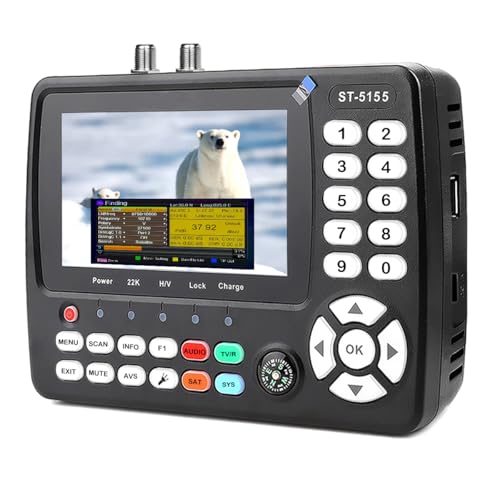 ST-5155 Satfinder DVB-S2/S/S2X/T2/T/C, Satelliten Finder(10bit) H.264/265/HEVC mit Bild, Satfinder mit Satellitenerkennung Mit Spectrum/Scr/Dcss von SZBOX