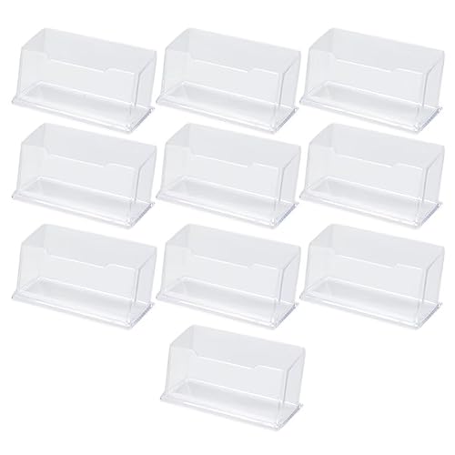 SZCXDKJ 10 Stück Klarer Visitenkartenhalter,Robust Visitenkarten-Box Dauerhaft Visitenkarten-Display-Box Visitenkartenständer für Haus Büro Schreibtisch-Accessoire Klarer Visitenkartenhalter von SZCXDKJ
