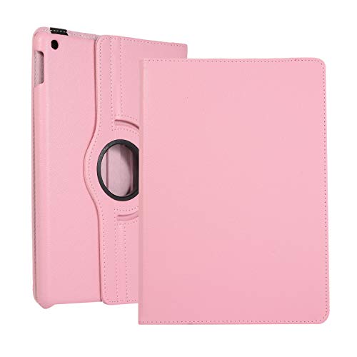 iPad 10.2 2019 360 Grad drehbare Hülle, PU-Leder [Slim Fit] Hard PC Shell Tablet [Auto Sleep & Wake] Smart Stand Funktion Flip Folio Schutzhülle für iPad 7. Generation 25,7 cm (10,2 Zoll) Pink Rose von SZJCLTD
