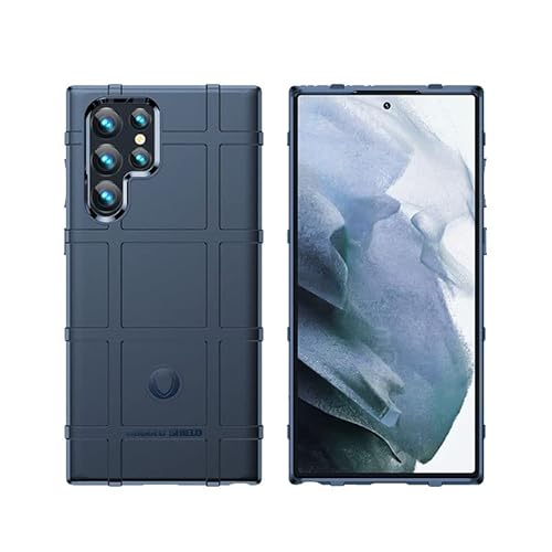 Hülle für Samsung Galaxy S23 Ultra 6.8" 5G Militärnorm Unbreakcable Fallschutz Rundumschutz Handyhülle,Kratzfeste Stoßfeste Weiche Schutzhülle Mattierte rutschfest Case (Blau) von SZJLDS