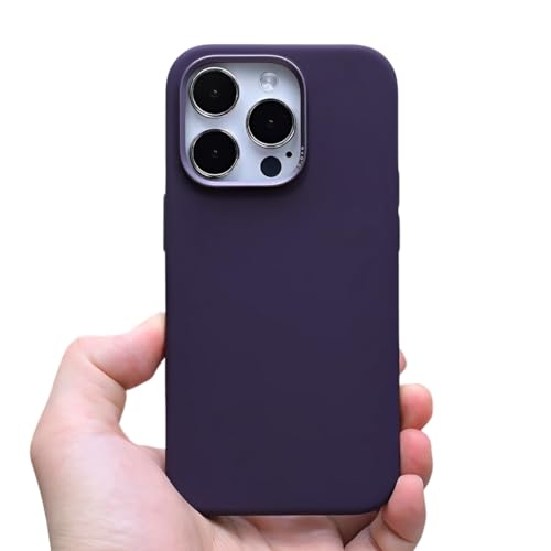 Hülle für iPhone 14 Pro Max Flüssig Silikon Handyhülle Kompatibel mit MagSafe, [mit Kameraschutz] Anti-Fingerabdruck Schmutzbeständig Kratzfeste Schutzhülle Mikrofaser-Futter Stoßfest Case (Lila) von SZJLDS