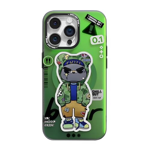 SZJLDS Hülle Kompatibel mit iPhone 14 Pro Max Stärkste Magnetkraft Handyhülle Kompatibel mit Magsafe, Rundumschutz Stoßfest Schutzhülle,Kreatives Bild Case (Grün) von SZJLDS