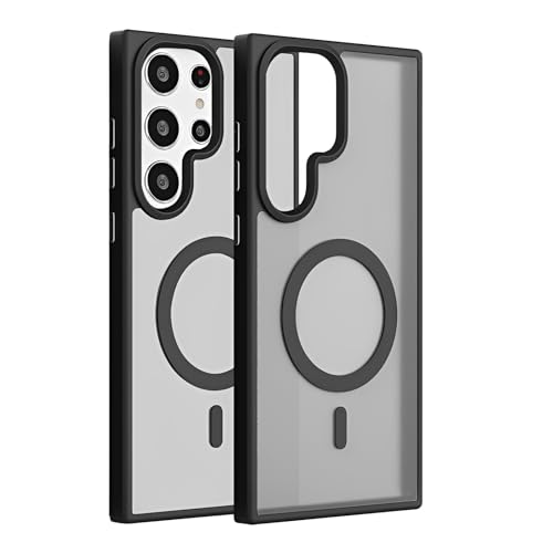 SZJLDS Hülle für Samsung Galaxy S23 Ultra 6.8" Handyhülle Magnetisch Kompatibel mit Magsafe, Dünn Matt Transparent Rückseite Schutzhülle Stoßfest Anti-Kratzt Case handyhülle Minimalismus (Schwarz) SZJLDS Hülle für Samsung Galaxy S23 Ultra 6.8" Handyhülle Magnetisch Kompatibel mit Magsafe, Dünn Matt Transparent Rückseite Schutzhülle Stoßfest Anti-Kratzt Case handyhülle Minimalismus (Schwarz) von SZJLDS