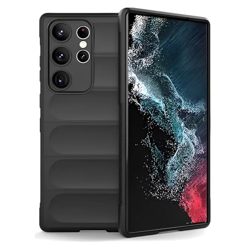 SZJLDS Hülle für Samsung Galaxy S24 Ultra Militärnorm Rundumschutz Stoßfest Kratzfeste Handyhülle,Kratzfeste Stoßfeste Weiche Schutzhülle Mattierte rutschfest Case (Schwarz) von SZJLDS