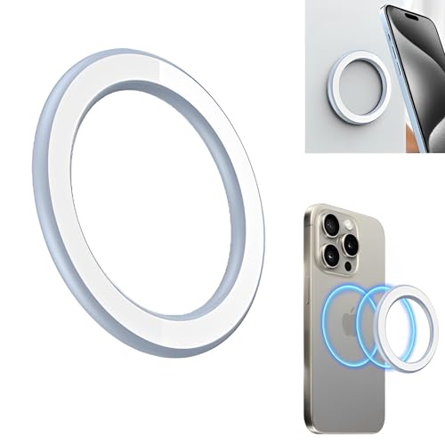 SZJLDS Magnetische Wandhalterung Aufkleber Kompatibel mit iPhone 12/13/14/15 Serie&Magnetic hülle, Mag-Safe Wandaufkleber Magnetring Halter mit Selbstklebende Kleben (Blau) von SZJLDS
