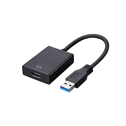 SZJUNXIAO USB zu HDMI Adapter, USB 3.0 auf HDMI Stecker auf Buchse Adapter, USB 3.0/2.0 zu HDMI Audio Video Adapter USB auf HDMI Adapter für Windows XP 7/8/10,PC,Laptop,Projektor von SZJUNXIAO