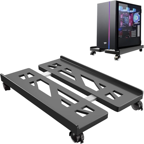 SZKKQKJ PC Ständer für PC-Tower, Mobiler CPU Ständer, Universal CPU Ständer mit 4 Rollen, Computer Desktop Ständer, Studenten, Zuhause, CPU-Wagen Unter Schreibtisch für GamerBüro - Schwarz SZKKQKJ PC Ständer für PC-Tower, Mobiler CPU Ständer, Universal CPU Ständer mit 4 Rollen, Computer Desktop Ständer, Studenten, Zuhause, CPU-Wagen Unter Schreibtisch für GamerBüro - Schwarz von SZKKQKJ