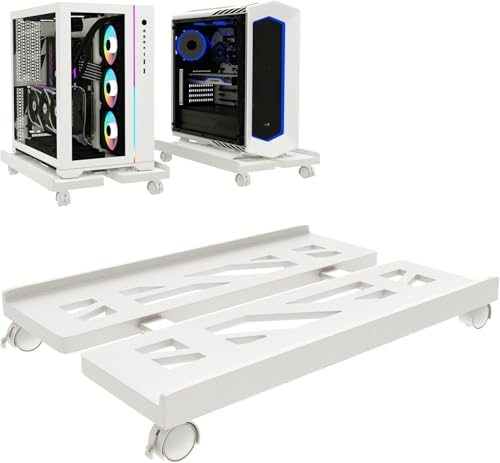 SZKKQKJ PC Ständer für PC-Tower, Mobiler CPU Ständer, Universal CPU Ständer mit 4 Rollen, Computer Desktop Ständer, Studenten, Zuhause, CPU-Wagen Unter Schreibtisch für GamerBüro - Weiß SZKKQKJ PC Ständer für PC-Tower, Mobiler CPU Ständer, Universal CPU Ständer mit 4 Rollen, Computer Desktop Ständer, Studenten, Zuhause, CPU-Wagen Unter Schreibtisch für GamerBüro - Weiß von SZKKQKJ