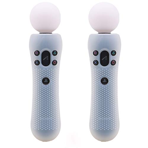 2 x Silikon-Gummi-Schutzhülle für Playstation PS4 VR Move PS Move Motion Controller, Weiß 2 x Silikon-Gummi-Schutzhülle für Playstation PS4 VR Move PS Move Motion Controller, Weiß von SZLG