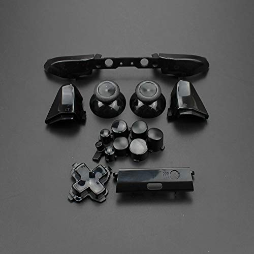 Ersatz-Knopf-Set für Stoßstange, Auslöser-Tasten, Dpad RT LT RB LB ABXY ON OFF-Knopf-Set für Xbox One Slim Xbox One S Controller (schwarz) von SZLG