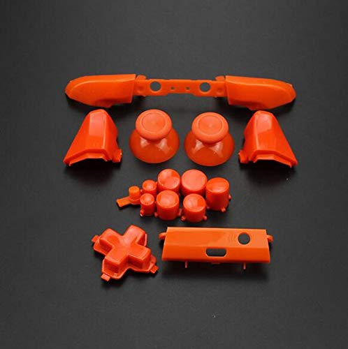 Komplettes Ersatz-Knopf-Set für Stoßstangen, Auslöser-Tasten, Führung Dpad RT LT RB LB ABXY ON OFF-Knopf-Set für Xbox One Slim Xbox One S Controller (Orange) von SZLG