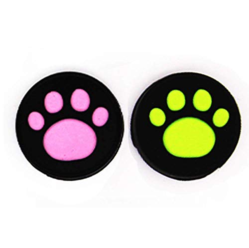 Silikon-Daumen-Stick-Kappe für PS4 Xbox One Xbox 360 PS3 PS2 Katze Hund Pfotenabdrücke I von SZLG