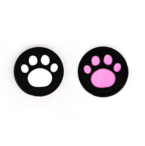 Silikon-Daumen-Stick-Kappe für PS4 Xbox One Xbox 360 PS3 PS2 Katze Hund Pfotenabdrücke Mehrfarbig F von SZLG