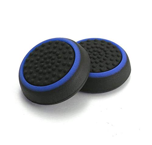 Silikon-Daumenstick-Joystick-Kappe für PS4, PS3, Xbox One, Xbox 360, Schwarz / Blau von SZLG