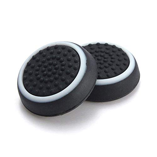 Silikon-Daumenstick-Joystick-Kappe für PS4, PS3, Xbox One, Xbox 360, Schwarz / Weiß Silikon-Daumenstick-Joystick-Kappe für PS4, PS3, Xbox One, Xbox 360, Schwarz / Weiß von SZLG