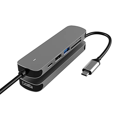 USB C HUB, 6 in 1 Dockingstation mit USB-C Port/PD, USB 3.0 Port, 4K HDMI und SD/TF Kartenleser, USB C Adapter kompatibel mit MacBook Pro/Air USB C HUB, 6 in 1 Dockingstation mit USB-C Port/PD, USB 3.0 Port, 4K HDMI und SD/TF Kartenleser, USB C Adapter kompatibel mit MacBook Pro/Air von SZPACMATE