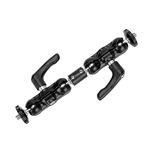 SZRIG Doppelte Kugelkopfhalterung mit verbessertem robustem Zentralverriegelungsknopf für DSLR-Kamera, Taschenlampe/Monitor SZRIG Doppelte Kugelkopfhalterung mit verbessertem robustem Zentralverriegelungsknopf für DSLR-Kamera, Taschenlampe/Monitor von SZRIG