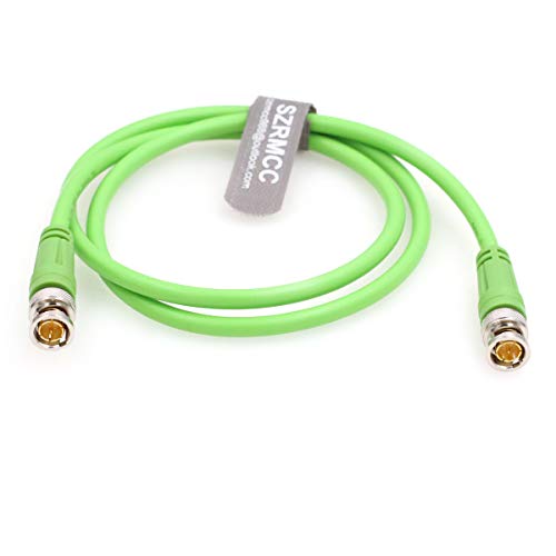 SZRMCC 12G HD SDI Videokabel BNC auf BNC Stecker 4K Koaxialkabel LV-61S 75ohm für ARRI RED Kamera Monitor Blackmagic HyperDeck (Grün,30CM) von SZRMCC