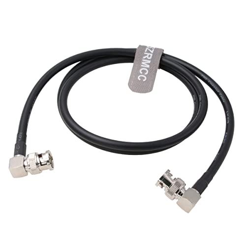 SZRMCC 12G HD SDI Videokabel Rechtwinklig BNC Stecker auf Stecker 4K Koaxialkabel LV-61S 75ohm für ARRI RED Kamera Monitor Blackmagic HyperDeck (Schwarz,30CM) von SZRMCC