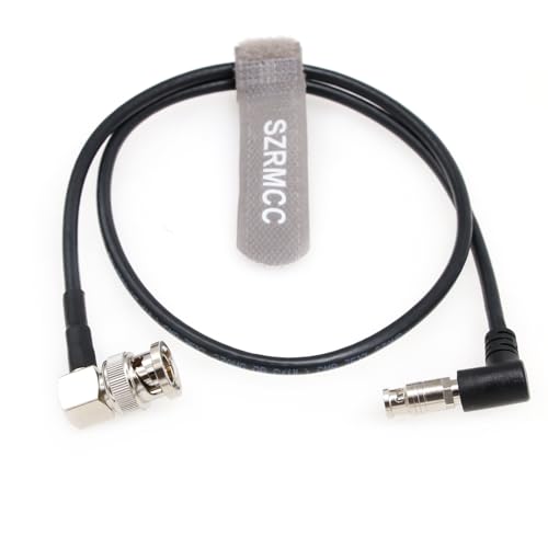 SZRMCC 12G SDI BNC Kabel UHD 4K Rechtwinklig Micro BNC auf BNC Stecker 75 Ohm High Density Video Koaxialkabel für Blackmagic Video Assist 5" Monitor (45cm) von SZRMCC