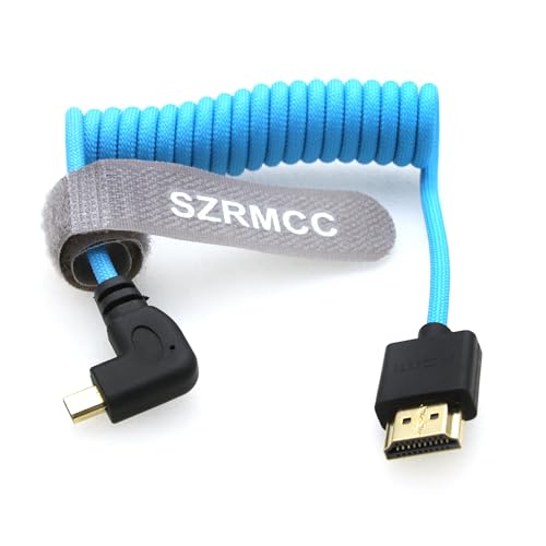SZRMCC 8K 2.1 Micro HDMI Links Winkel auf HDMI High Speed Spiralkabel Geflochtenes Kabel für Go-Pro Hero 3/4 Canon EOS M5 Sony A6000 A7III RX10 Nikon B500 Z6 Raspberry Pi 4 Atomos Ninja 2 Monitor SZRMCC 8K 2.1 Micro HDMI Links Winkel auf HDMI High Speed Spiralkabel Geflochtenes Kabel für Go-Pro Hero 3/4 Canon EOS M5 Sony A6000 A7III RX10 Nikon B500 Z6 Raspberry Pi 4 Atomos Ninja 2 Monitor von SZRMCC