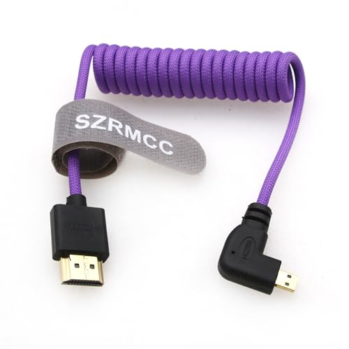 SZRMCC 8K 2.1 Micro HDMI Links Winkel auf HDMI High Speed Spiralkabel Geflochtenes Kabel für Go-Pro Hero 3/4 Canon EOS M5 Sony A6000 A7III RX10 Nikon B500 Z6 Raspberry Pi 4 Atomos Ninja 2 Monitor SZRMCC 8K 2.1 Micro HDMI Links Winkel auf HDMI High Speed Spiralkabel Geflochtenes Kabel für Go-Pro Hero 3/4 Canon EOS M5 Sony A6000 A7III RX10 Nikon B500 Z6 Raspberry Pi 4 Atomos Ninja 2 Monitor von SZRMCC
