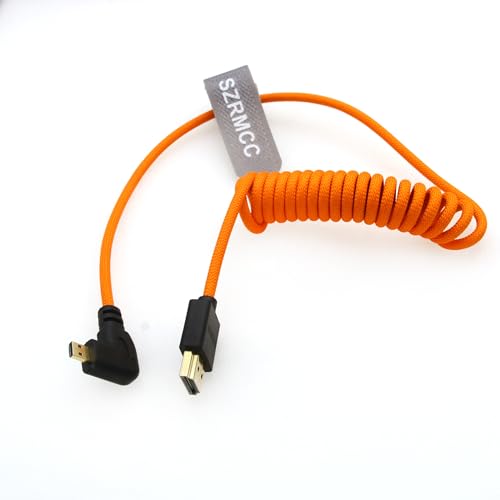 SZRMCC 8K 2.1 Micro HDMI Rechtwinklig auf HDMI High Speed Spiralkabel Geflochtenes Kabel für Go-Pro Hero 3/4 Canon EOS M5 Sony A6000 A7III RX10 Nikon B500 Z6 Raspberry Pi 4 Atomos Ninja 2 Monitor SZRMCC 8K 2.1 Micro HDMI Rechtwinklig auf HDMI High Speed Spiralkabel Geflochtenes Kabel für Go-Pro Hero 3/4 Canon EOS M5 Sony A6000 A7III RX10 Nikon B500 Z6 Raspberry Pi 4 Atomos Ninja 2 Monitor von SZRMCC