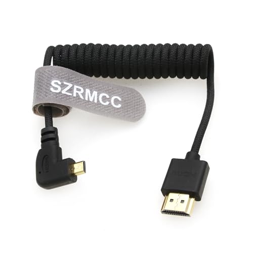 SZRMCC 8K 2.1 Micro HDMI Rechtwinklig auf HDMI High Speed Spiralkabel Geflochtenes Kabel für Go-Pro Hero 3/4 Canon EOS M5 Sony A6000 A7III RX10 Nikon B500 Z6 Raspberry Pi 4 Atomos Ninja 2 Monitor SZRMCC 8K 2.1 Micro HDMI Rechtwinklig auf HDMI High Speed Spiralkabel Geflochtenes Kabel für Go-Pro Hero 3/4 Canon EOS M5 Sony A6000 A7III RX10 Nikon B500 Z6 Raspberry Pi 4 Atomos Ninja 2 Monitor von SZRMCC