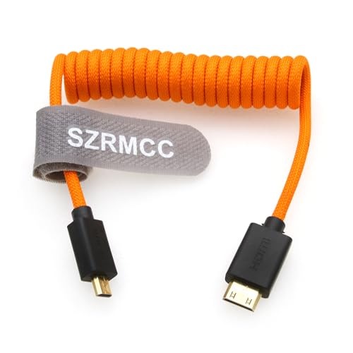 SZRMCC 8K 2.1 Micro HDMI auf Mini HDMI High Speed Spiralkabel Geflochtenes Kabel für Go-Pro Hero 3/4 Canon EOS M5 Sony A6000 A7III RX10 Nikon B500 Z6 Raspberry Pi 4 Atomos Ninja 2 Monitor SZRMCC 8K 2.1 Micro HDMI auf Mini HDMI High Speed Spiralkabel Geflochtenes Kabel für Go-Pro Hero 3/4 Canon EOS M5 Sony A6000 A7III RX10 Nikon B500 Z6 Raspberry Pi 4 Atomos Ninja 2 Monitor von SZRMCC