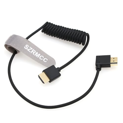 SZRMCC 8k 2.1HDMI Kabel Links Winkel HDMI Geflochtenes Spiralkabel High Speed HDMI Kabel für Z Cam E2 Portkeys BM5 Atomos Shinobi Ninjav V Monitor So-ny Canon Kamera 50cm SZRMCC 8k 2.1HDMI Kabel Links Winkel HDMI Geflochtenes Spiralkabel High Speed HDMI Kabel für Z Cam E2 Portkeys BM5 Atomos Shinobi Ninjav V Monitor So-ny Canon Kamera 50cm von SZRMCC