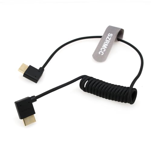 SZRMCC 8k 2.1HDMI Kabel Links auf Rechts Winkel Geflochtenes Spiralkabel High Speed HDMI Kabel für Z Cam E2 Portkeys BM5 Atomos Shinobi Ninjav V Monitor So-ny Canon Kamera 50cm SZRMCC 8k 2.1HDMI Kabel Links auf Rechts Winkel Geflochtenes Spiralkabel High Speed HDMI Kabel für Z Cam E2 Portkeys BM5 Atomos Shinobi Ninjav V Monitor So-ny Canon Kamera 50cm von SZRMCC