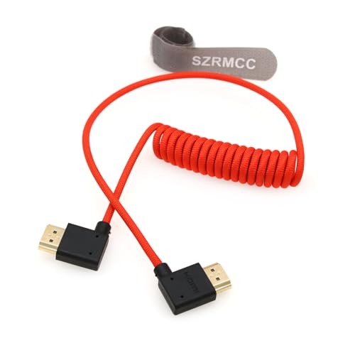 SZRMCC 8k 2.1HDMI Kabel Links auf Rechts Winkel Geflochtenes Spiralkabel High Speed HDMI Kabel für Z Cam E2 Portkeys BM5 Atomos Shinobi Ninjav V Monitor So-ny Canon Kamera 50cm SZRMCC 8k 2.1HDMI Kabel Links auf Rechts Winkel Geflochtenes Spiralkabel High Speed HDMI Kabel für Z Cam E2 Portkeys BM5 Atomos Shinobi Ninjav V Monitor So-ny Canon Kamera 50cm von SZRMCC