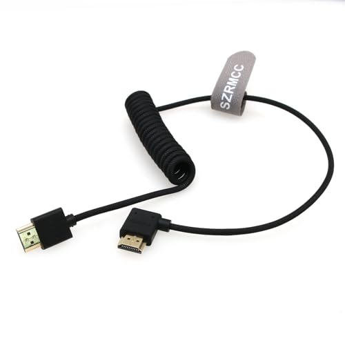 SZRMCC 8k 2.1HDMI Kabel Rechts Winkel HDMI Geflochtenes Spiralkabel High Speed HDMI Kabel für Z Cam E2 Portkeys BM5 Atomos Shinobi Ninjav V Monitor So-ny Canon Kamera 50cm SZRMCC 8k 2.1HDMI Kabel Rechts Winkel HDMI Geflochtenes Spiralkabel High Speed HDMI Kabel für Z Cam E2 Portkeys BM5 Atomos Shinobi Ninjav V Monitor So-ny Canon Kamera 50cm von SZRMCC