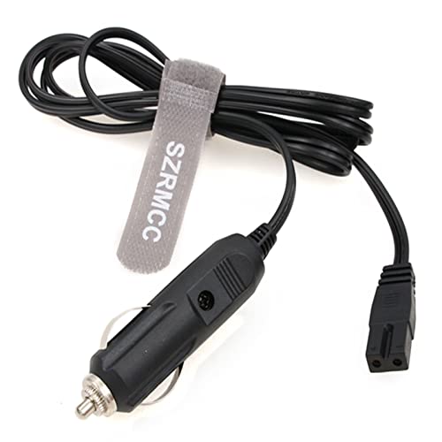 SZRMCC Auto-Zigarettenanzünder auf 12 V DC 2-poliges Kabel Stecker Netzteil Kabel für tragbare Auto-Kühler Kühlbox Mini Kühlschrank (1.5m) von SZRMCC