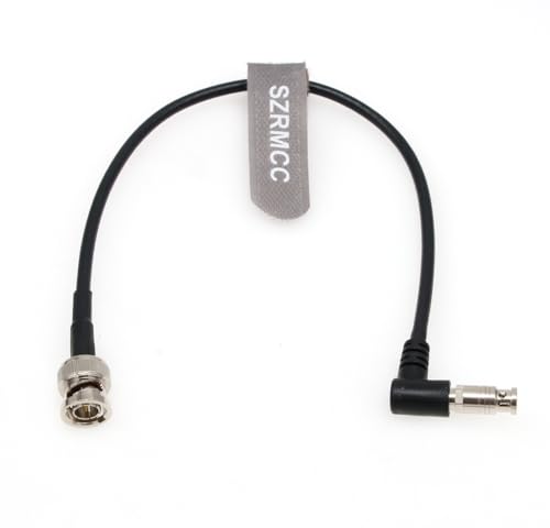 SZRMCC BNC auf Rechtwinkliges Micro BNC Q4 Stecker 75 Ohm Hohe Dichte UHD 4K Video Koaxialkabel für Blackmagic Video Assist 5″ 12G-SDI HDR Monitor (15m) von SZRMCC