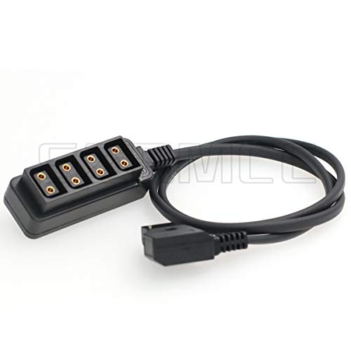SZRMCC D-Tap-Stecker auf 4-Port-D-Tap-Buchse, Nabensplitter-Stromkabel für Anton Bauer V-Mount Akku Dtap (gerades Kabel) von SZRMCC